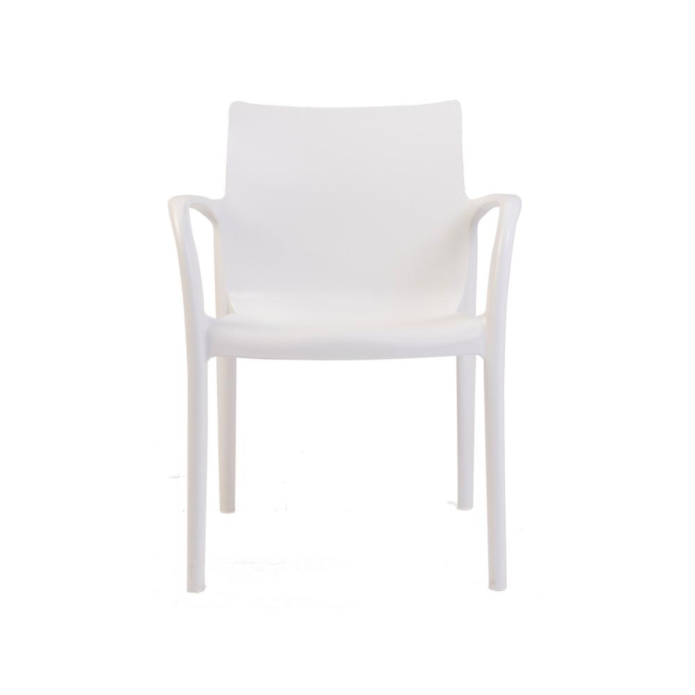 Pedro Set of 4 Stackable Armchair-White. Picture 3