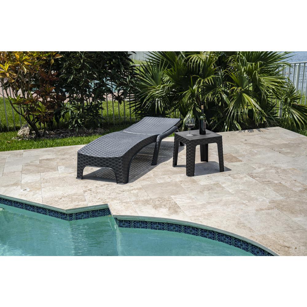 Roma Set of 2 Chaise Lounger-Anthracite. Picture 4