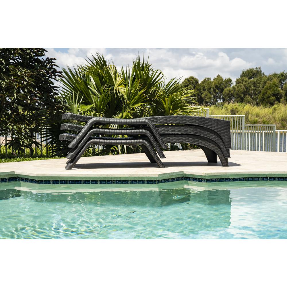 Roma Set of 2 Chaise Lounger-Anthracite. Picture 5