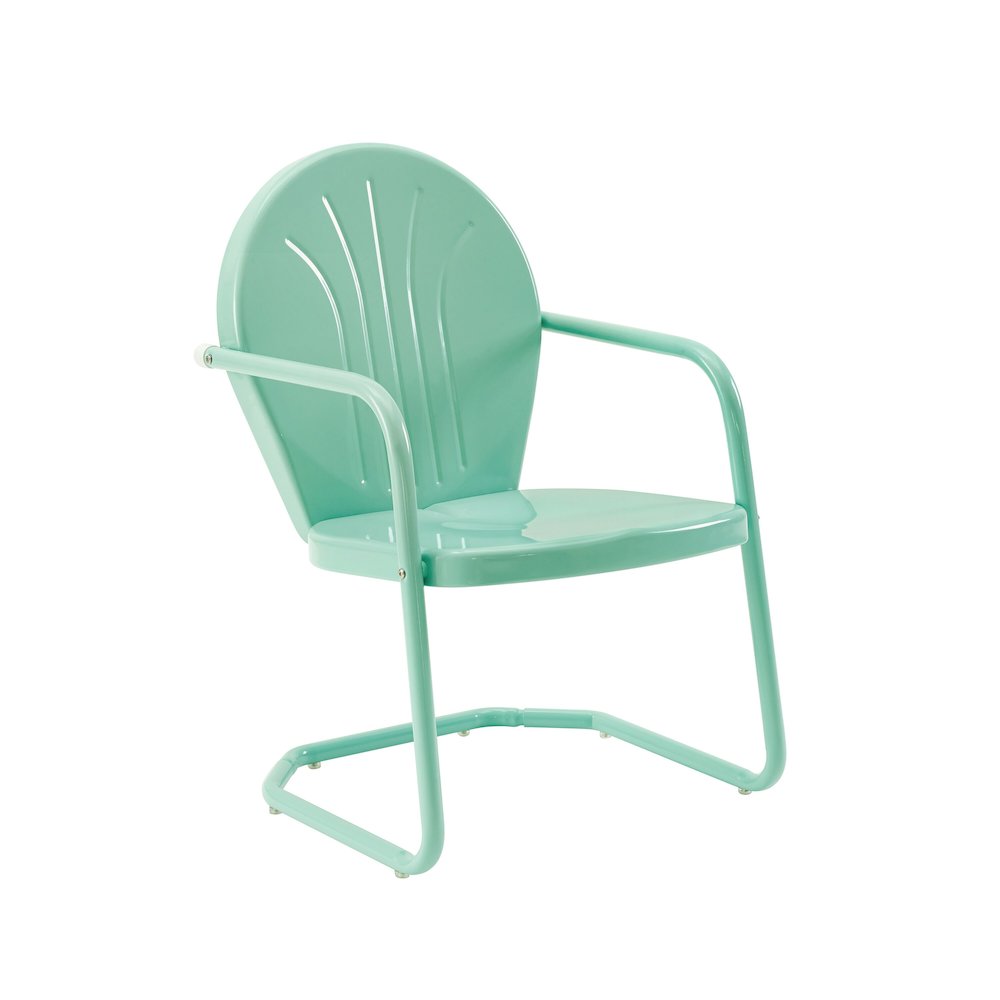 Griffith Outdoor Metal Armchair Aqua Gloss. Picture 1