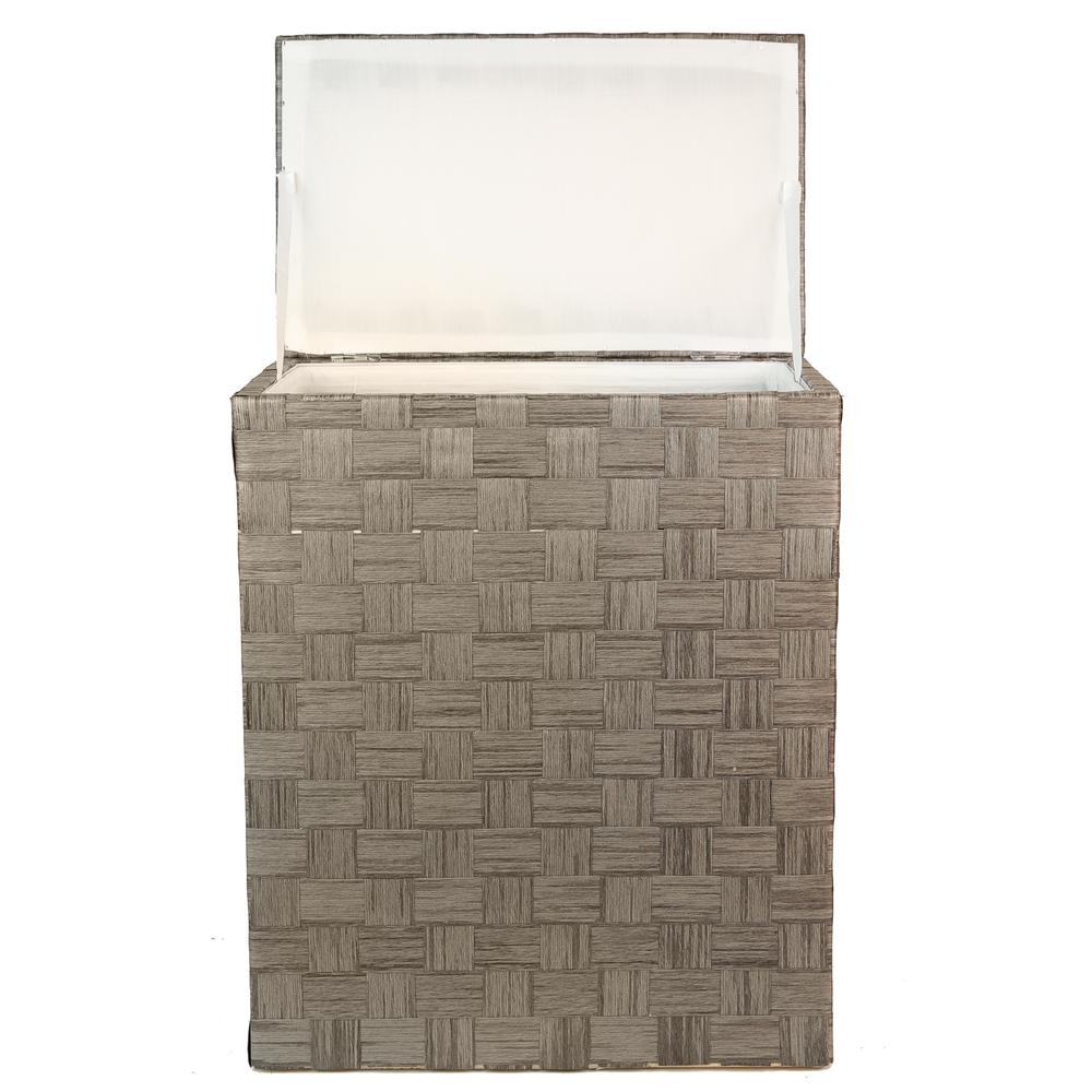 Liberty Standard Hamper In 24-Ply Natural Cord - Lined 
 - Grey. Picture 1