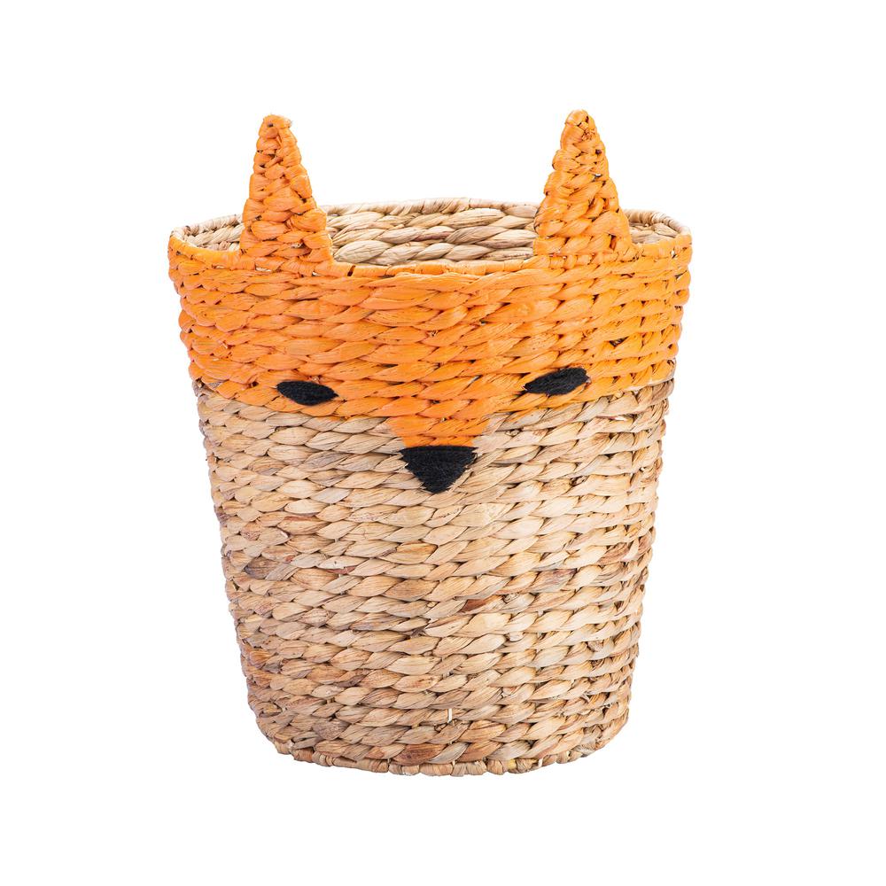Set of Two Round Fox Baskets - Natural. Picture 4