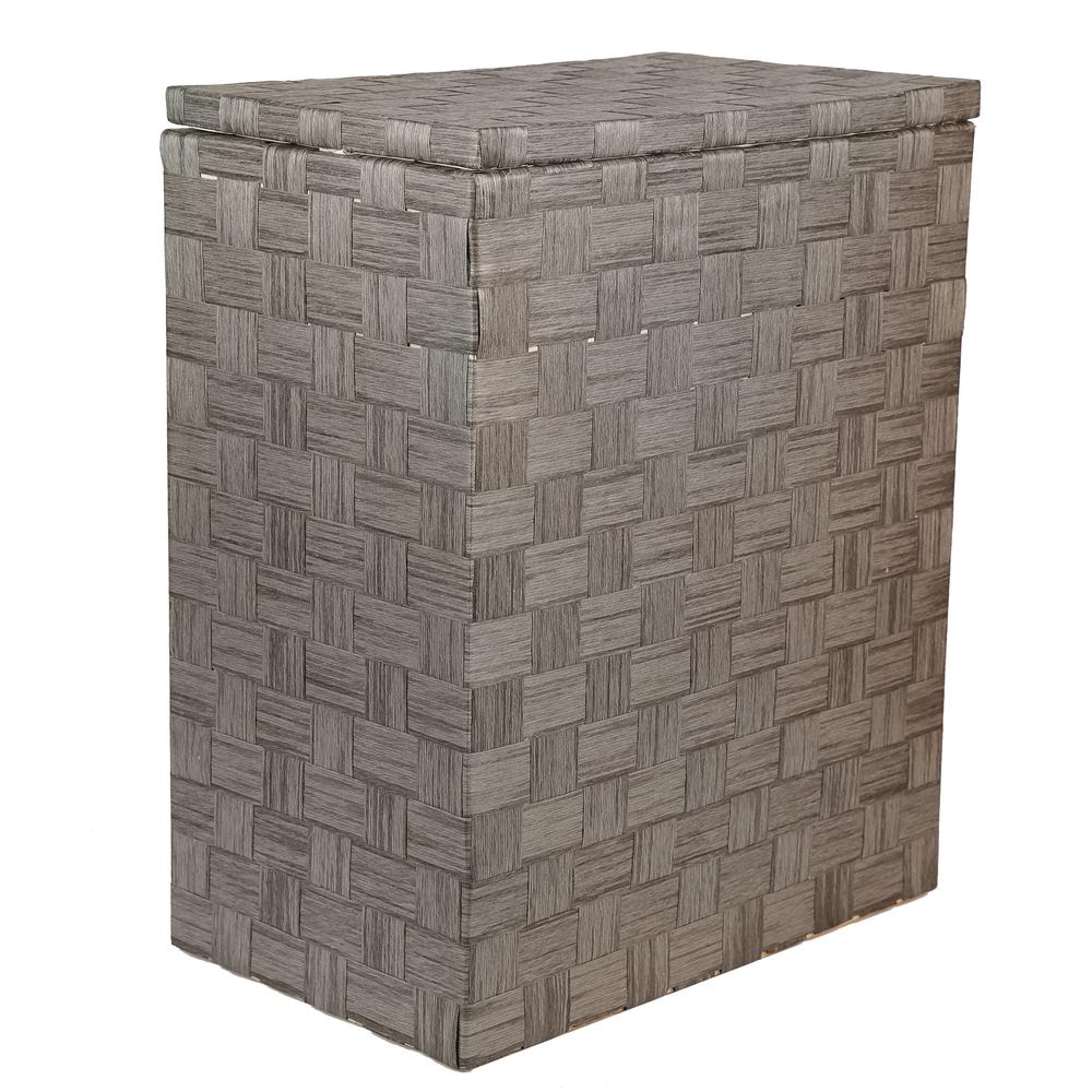 Liberty Standard Hamper In 24-Ply Natural Cord - Lined 
 - Grey. Picture 2