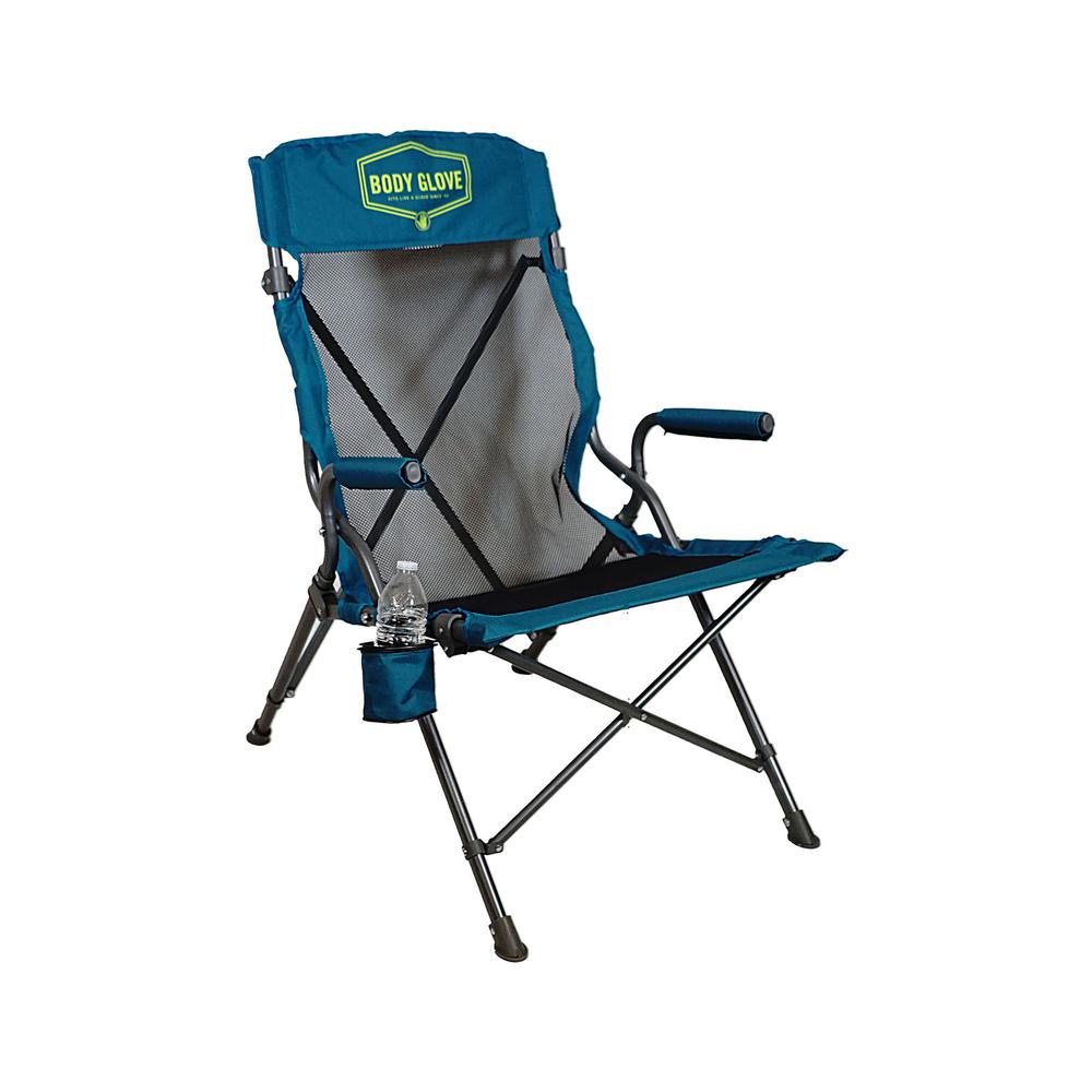 Body Glove - Camping Chair with Mesh Backrest - Summer Teal. Picture 1