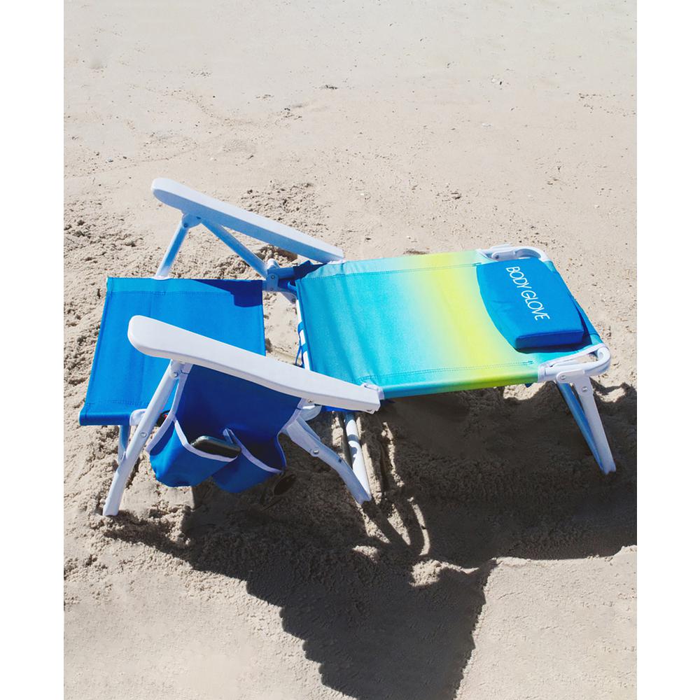 Body Glove - 5 Position Beach Chair - Ombre Cool. Picture 3