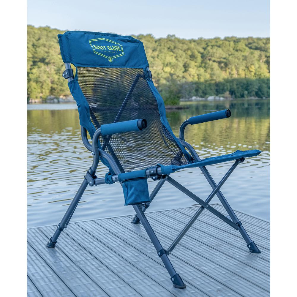 Body Glove - Camping Chair with Mesh Backrest - Summer Teal. Picture 2
