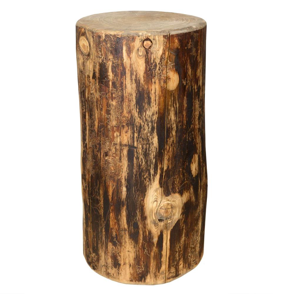 Glacier Country Collection Cowboy Stump, 25 Inch Height, Exterior Stain Finish. Picture 1
