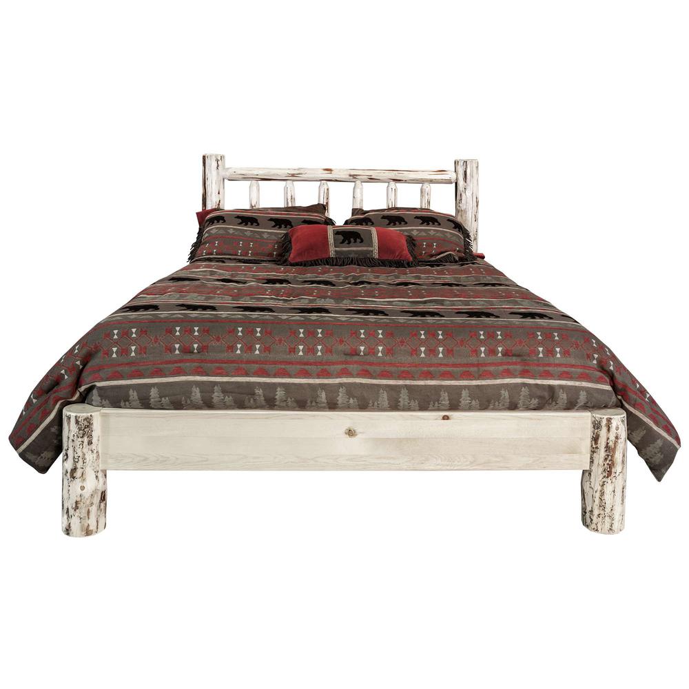 Montana Collection Twin Platform Bed, Clear Lacquer Finish. Picture 2