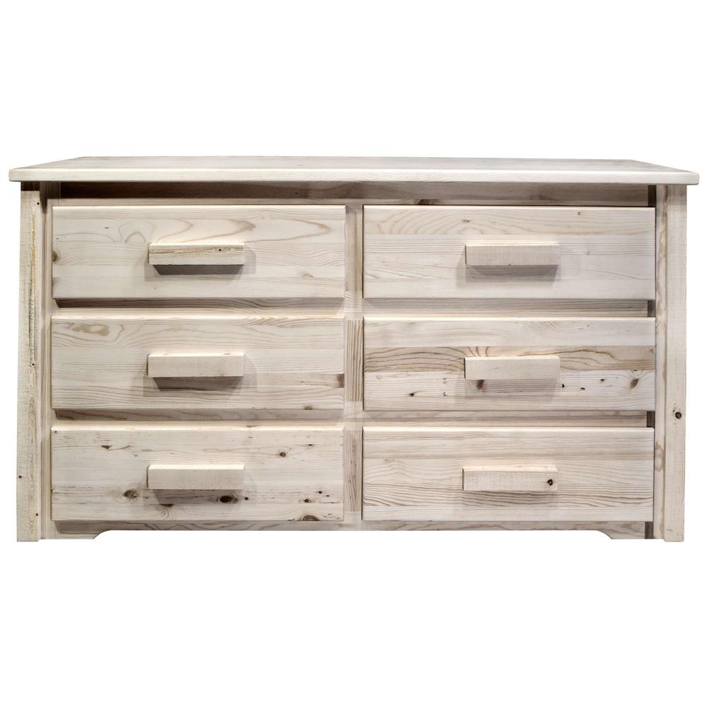 Homestead Collection 6 Drawer Dresser, Clear Lacquer Finish. Picture 2
