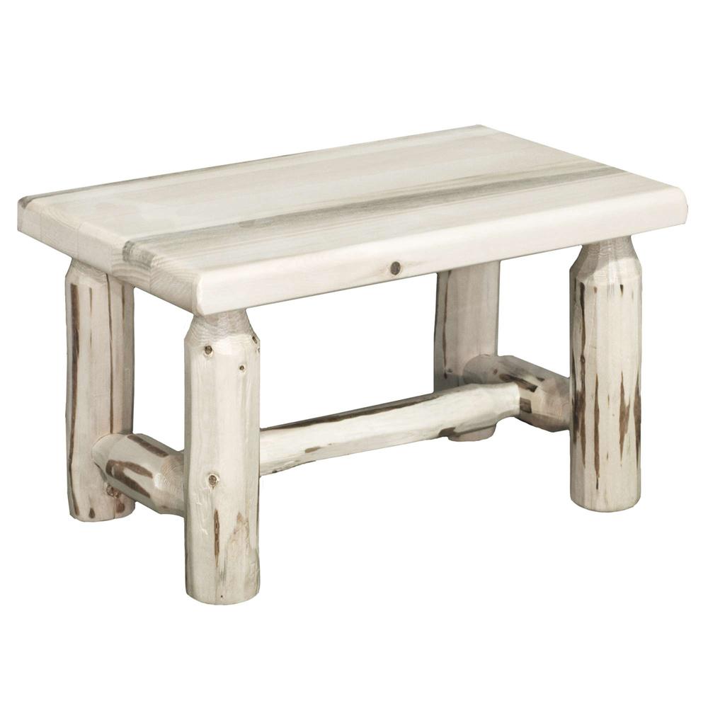 Montana Collection Footstool, Clear Lacquer Finish. Picture 1