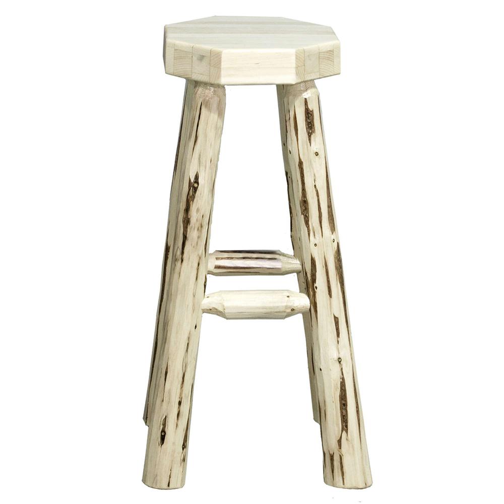 Montana Collection Backless Barstool, Clear Lacquer Finish. Picture 1
