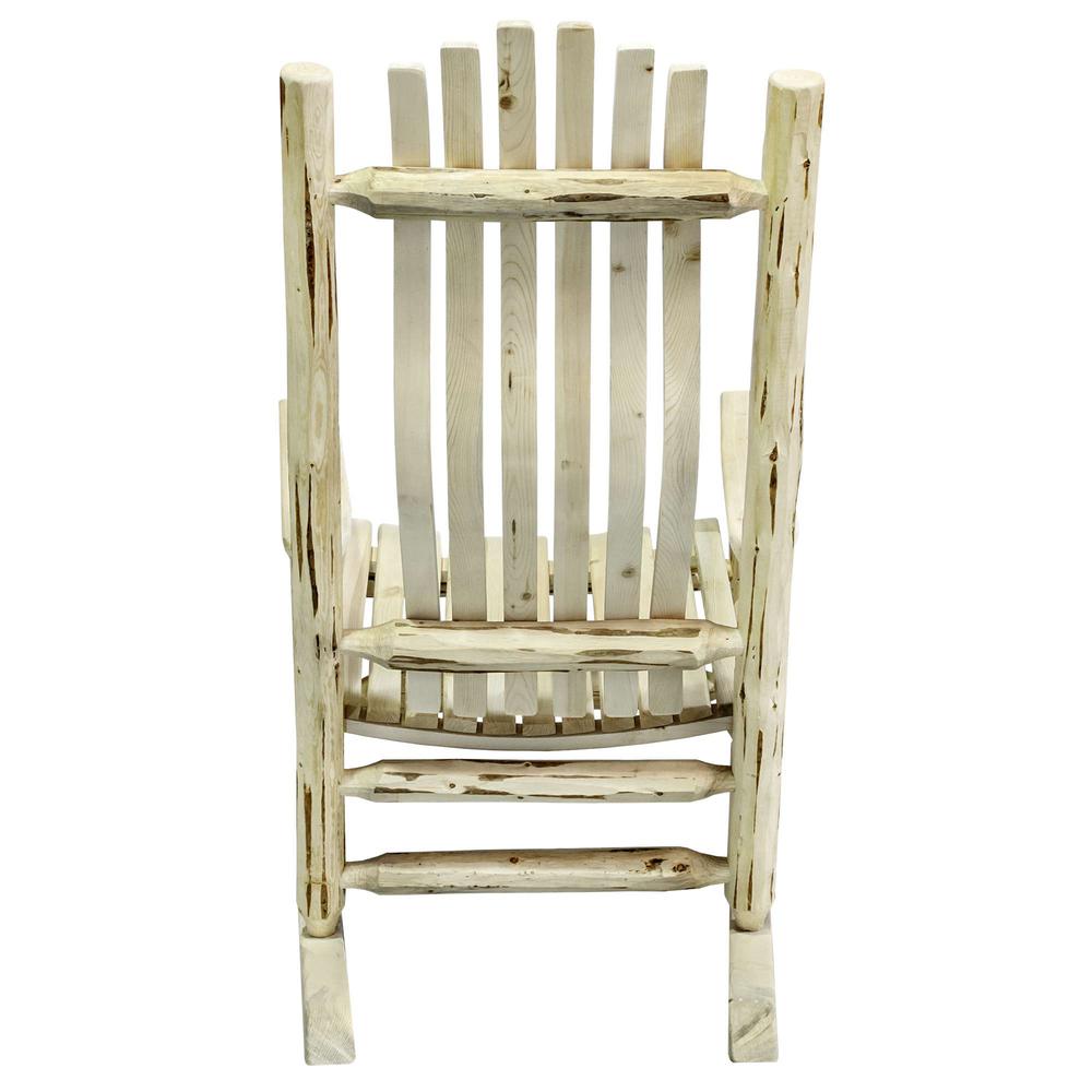 Montana Collection Adult Log Rocker, Clear Lacquer Finish. Picture 5