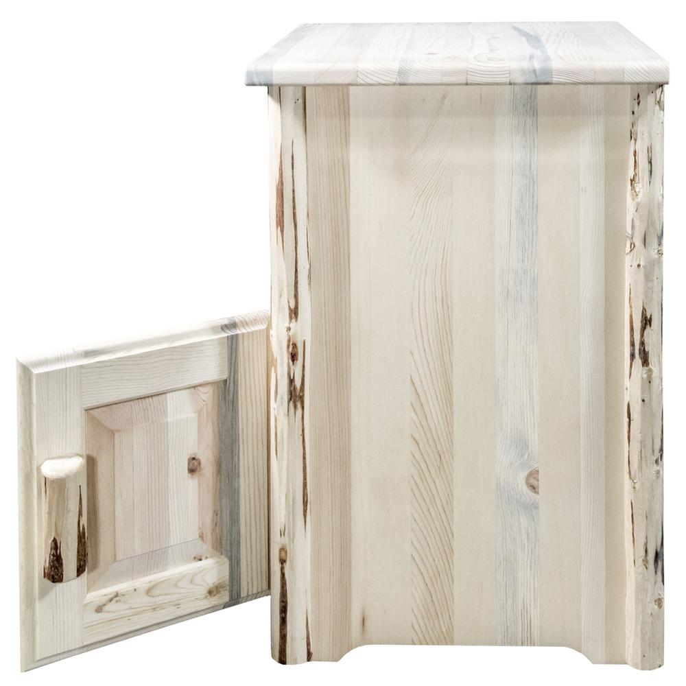 Montana Collection End Table w/ Door, Right Hinged, Clear Lacquer Finish. Picture 3