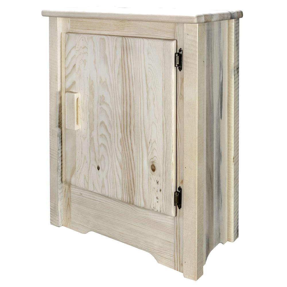 Homestead Collection Accent Cabinet, Right Hinged, Clear Lacquer Finish. Picture 1