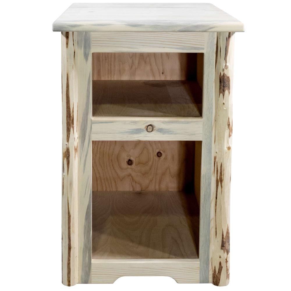 Montana Collection End Table, Clear Lacquer Finish. Picture 2