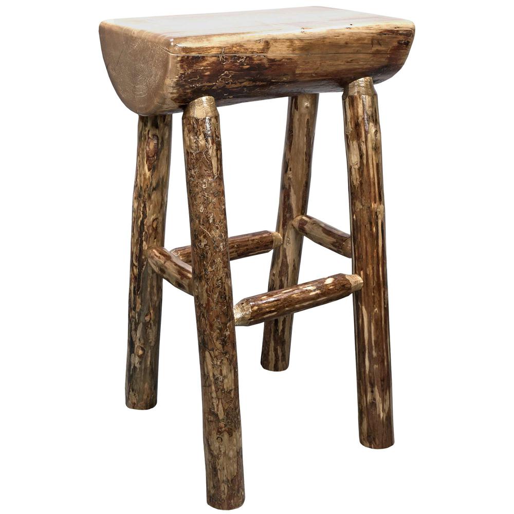 Glacier Country Collection Counter Height Half Log Barstool,. Picture 2