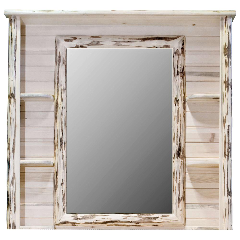 Montana Collection Deluxe Dresser Mirror, Clear Lacquer Finish. Picture 1