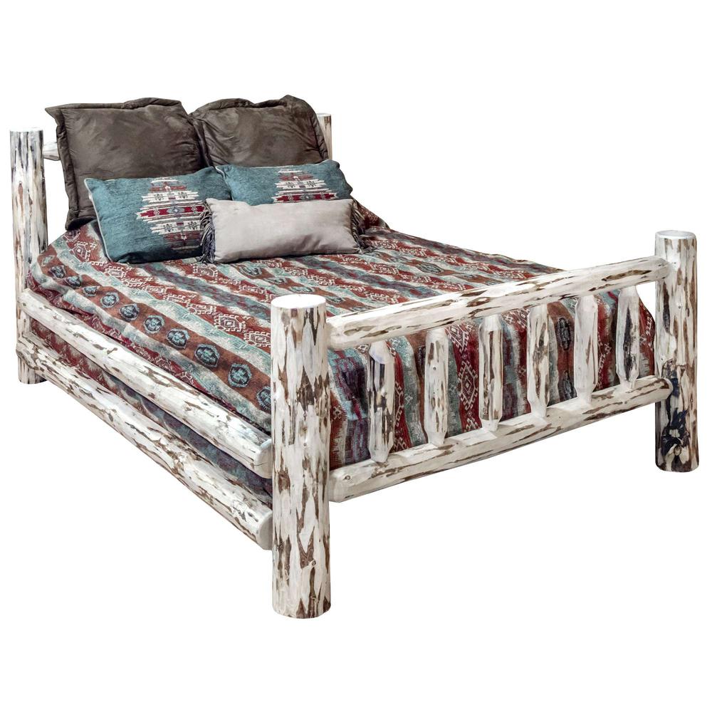 Montana Collection Twin Bed, Clear Lacquer Finish. Picture 1