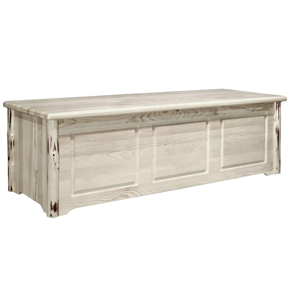Montana Collection Blanket Chest, Clear Lacquer Finish. Picture 1