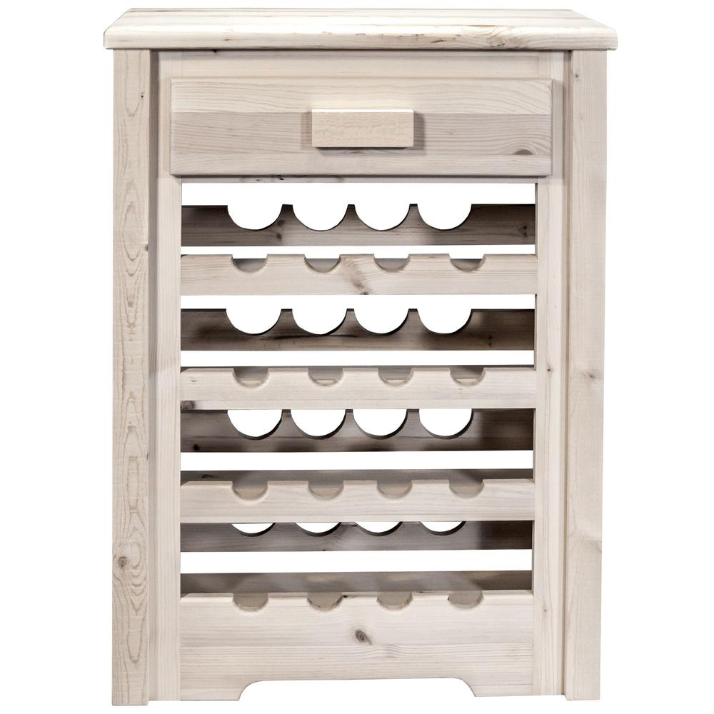 Homestead Collection Wine Cabinet, Clear Lacquer Finish. Picture 2