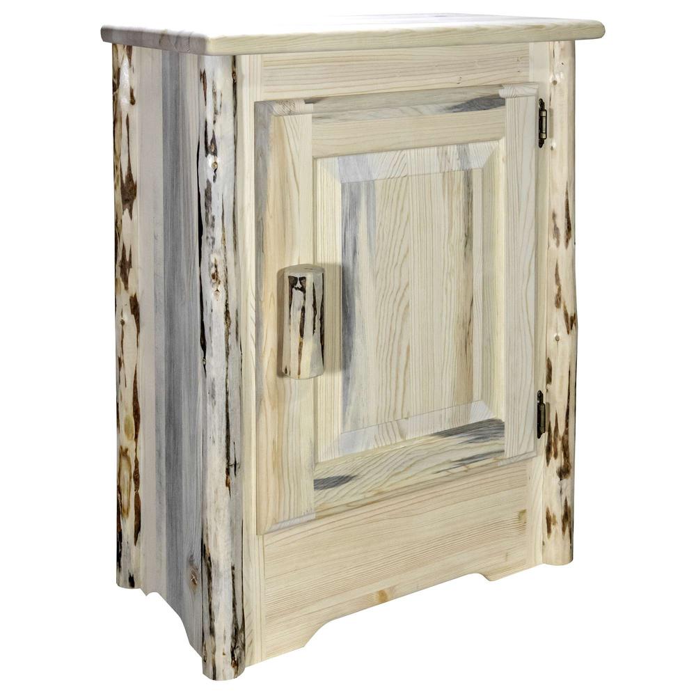 Montana Collection Accent Cabinet, Right Hinged, Clear Lacquer Finish. Picture 1