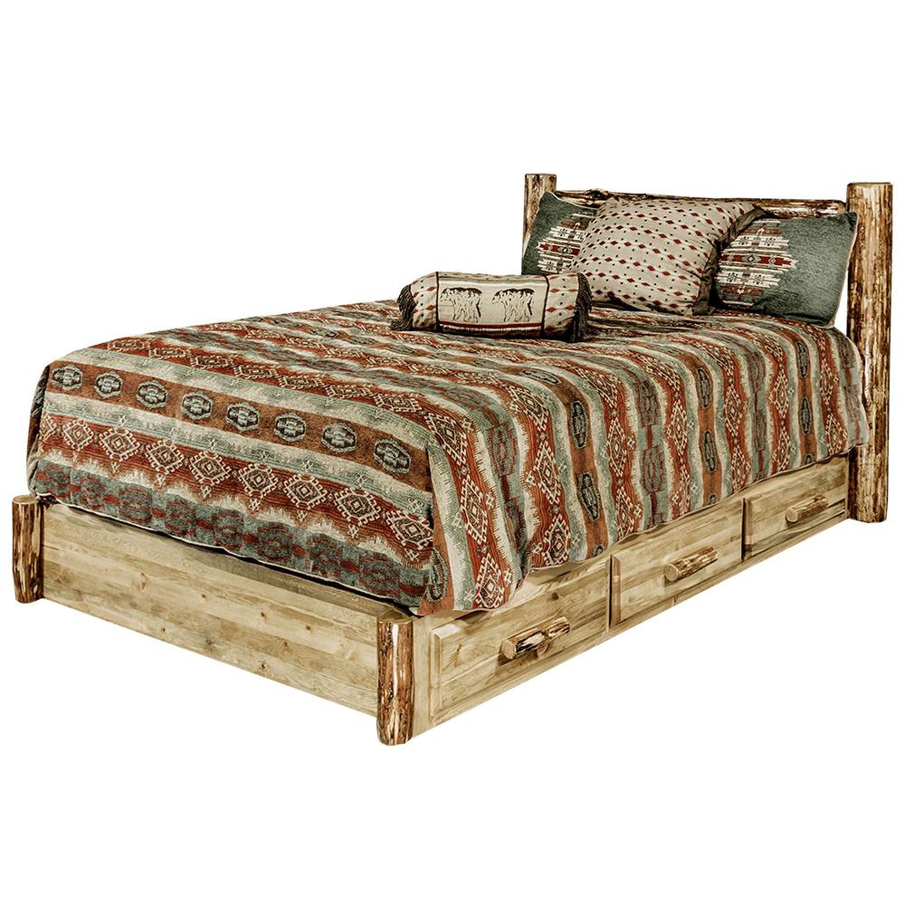 Glacier Country Collection Full Platform Bed w/ Storage. Picture 3