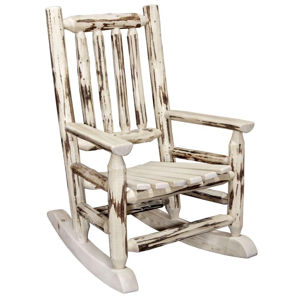 Montana Collection Child's Rocker, Clear Lacquer Finish. Picture 1