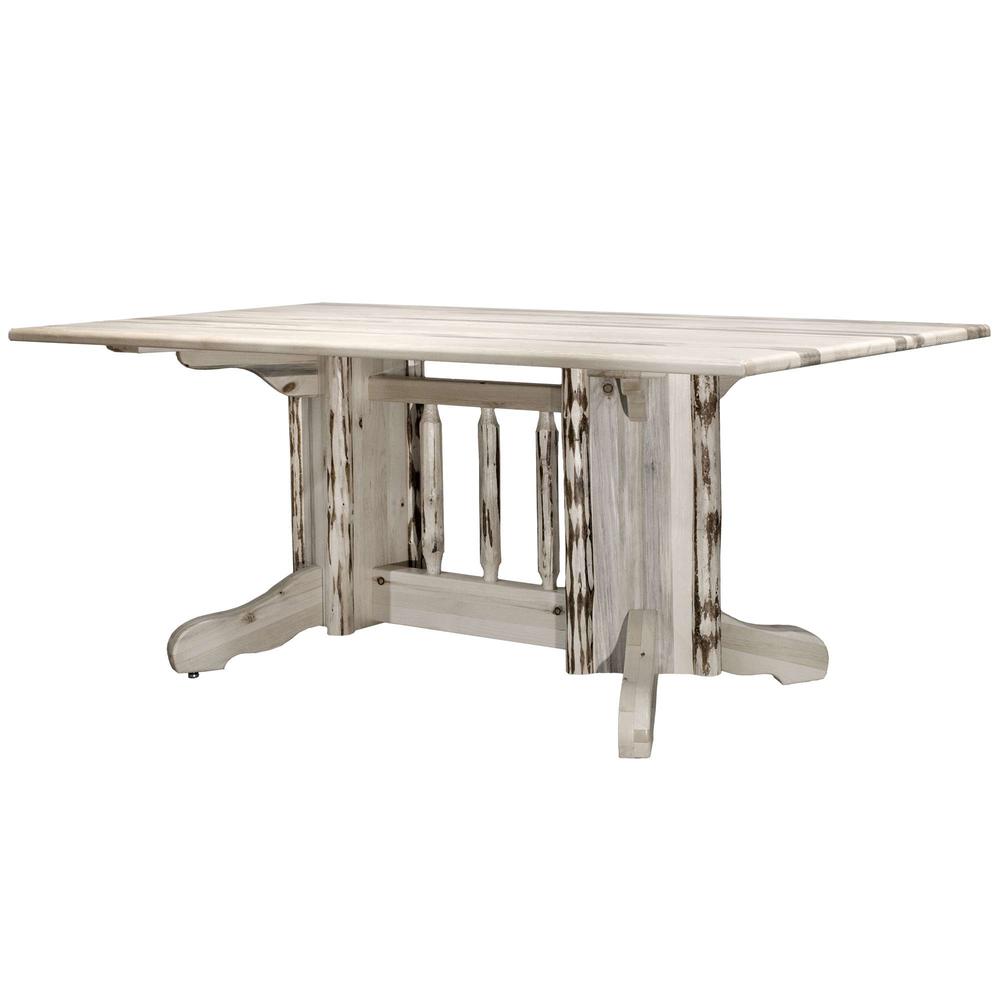 Montana Collection Double Pedestal Dining Table, Clear Lacquer Finish. Picture 2