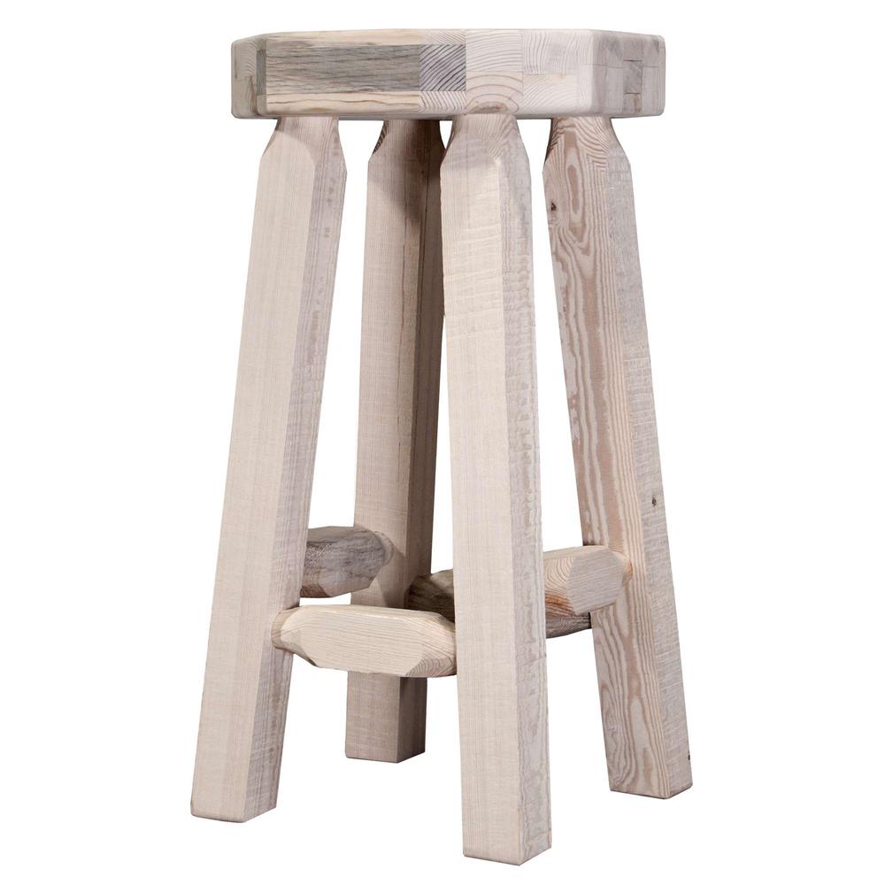 Homestead Collection Backless Barstool, Clear Lacquer Finish. Picture 2