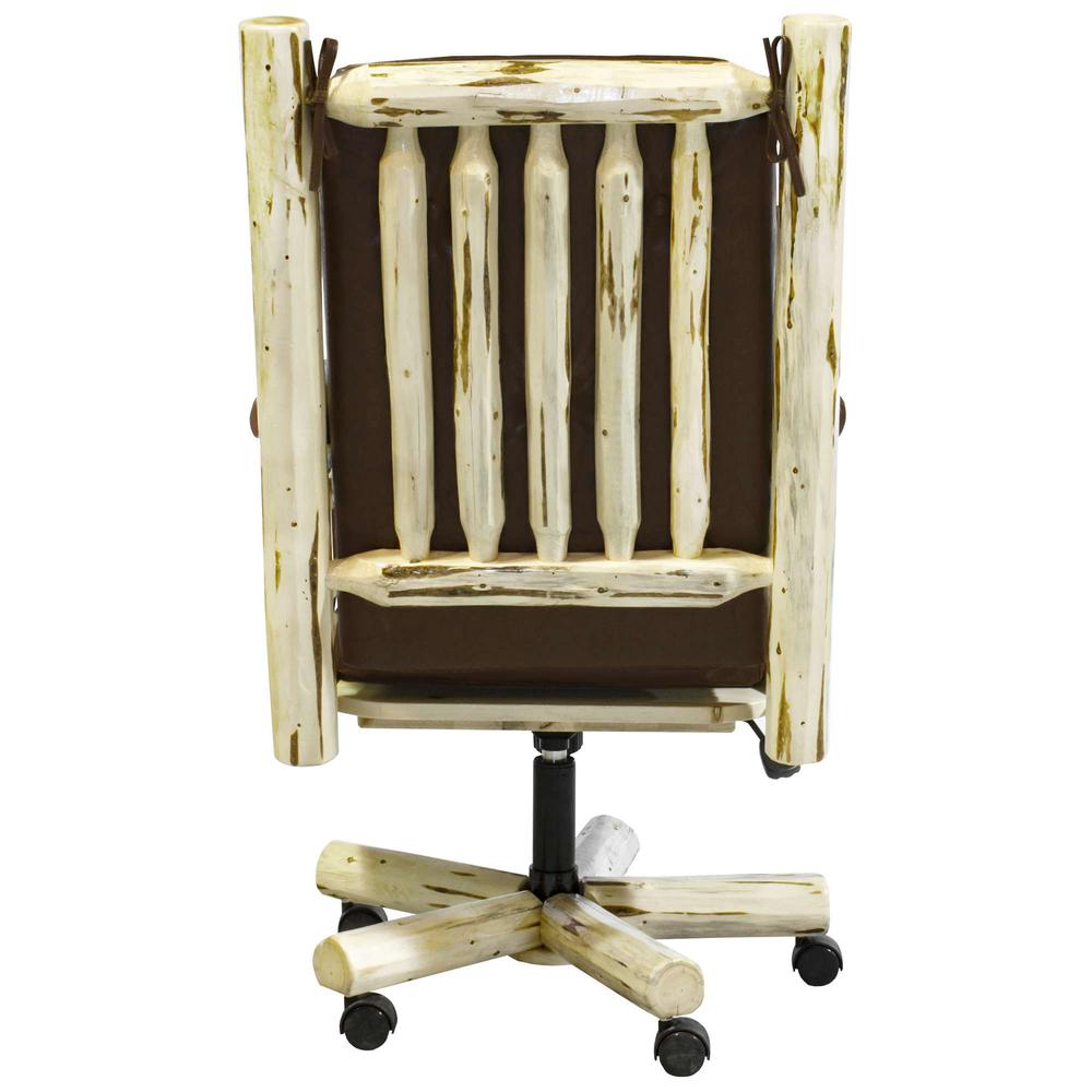 Montana Collection Upholstered Office Chair, Clear Lacquer Finish. Picture 5