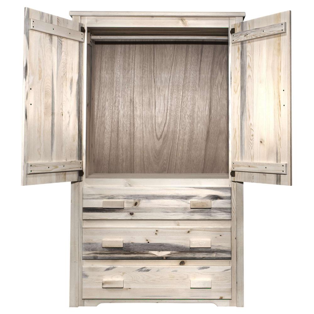 Homestead Collection Armoire/Wardrobe, Clear Lacquer Finish. Picture 4