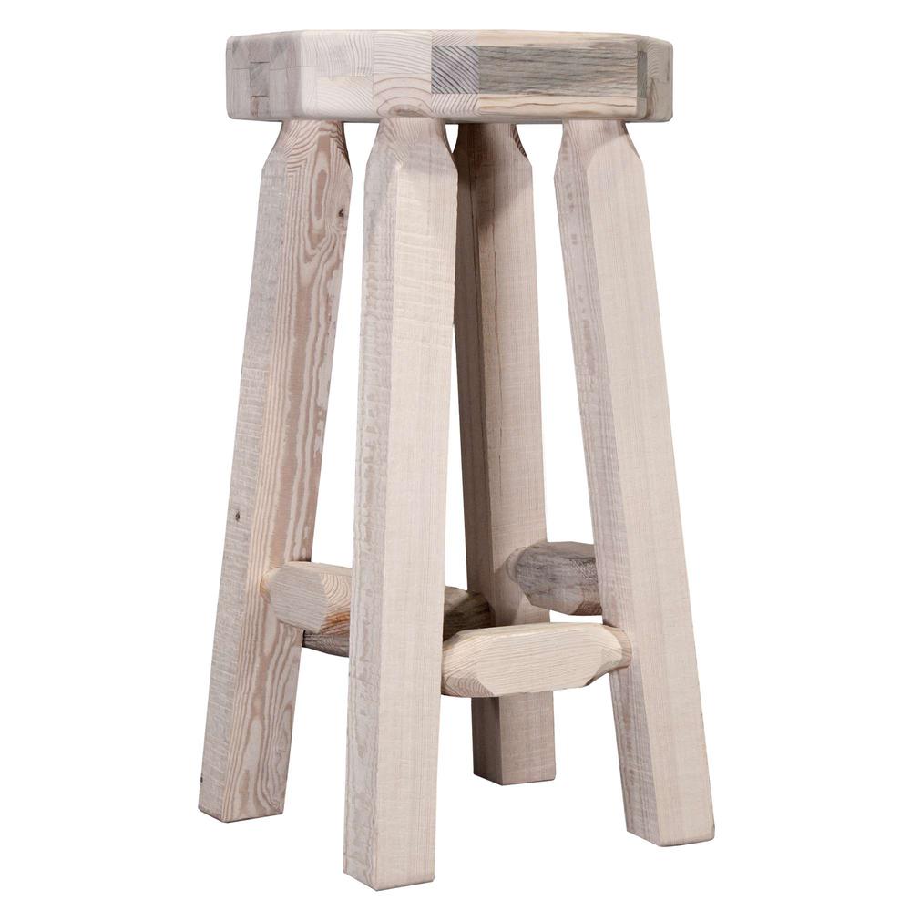 Homestead Collection Backless Barstool, Clear Lacquer Finish. Picture 1