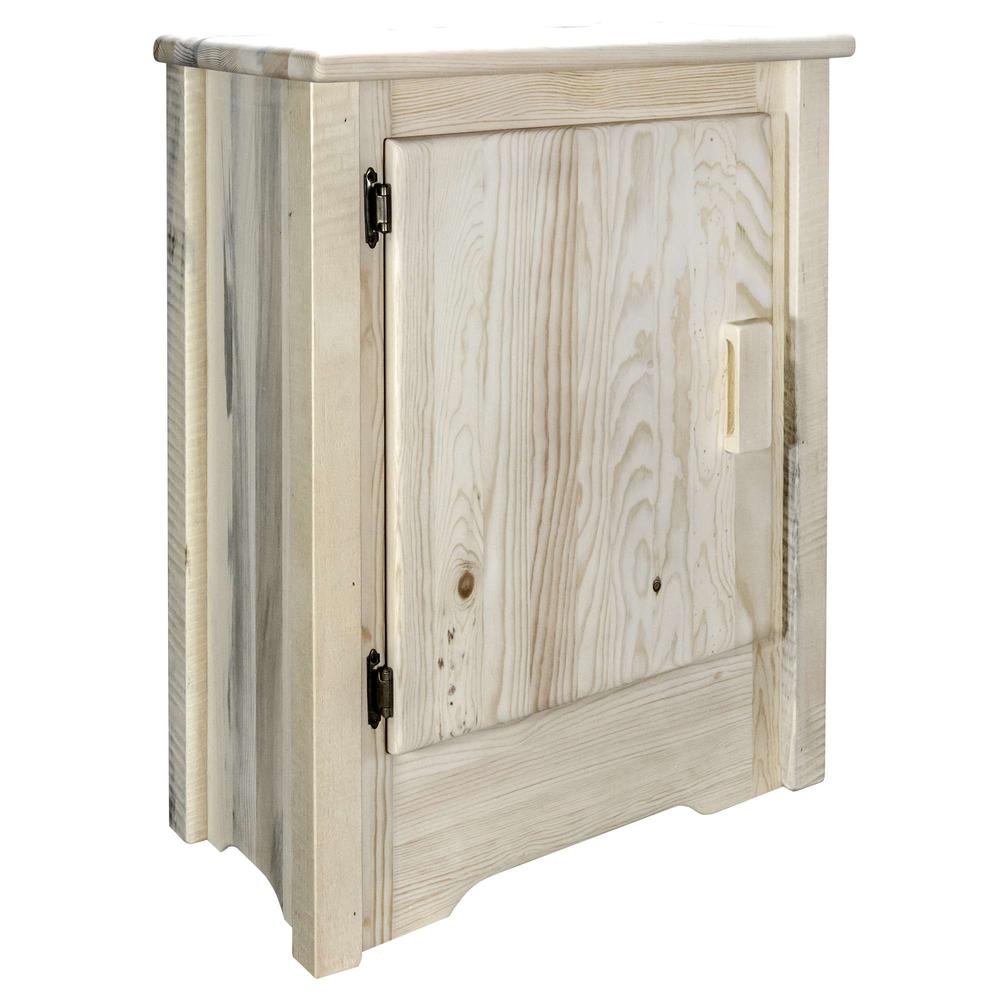 Homestead Collection Accent Cabinet, Left Hinged, Clear Lacquer Finish. Picture 1