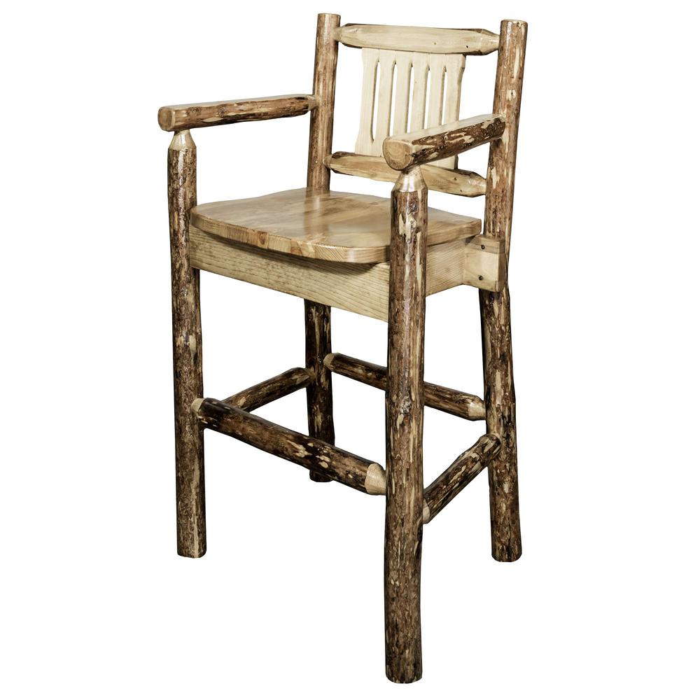 Glacier Country Collection Counter Height Captain's Barstool. Picture 2