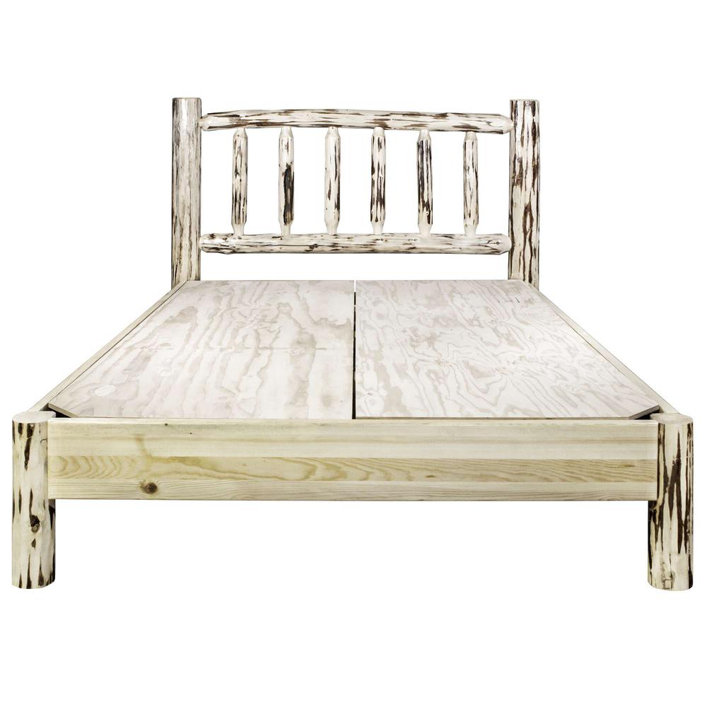 Montana Collection Twin Platform Bed, Clear Lacquer Finish. Picture 7
