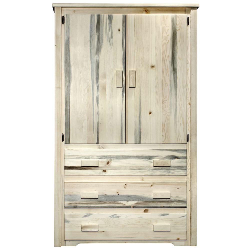 Homestead Collection Armoire/Wardrobe, Clear Lacquer Finish. Picture 2