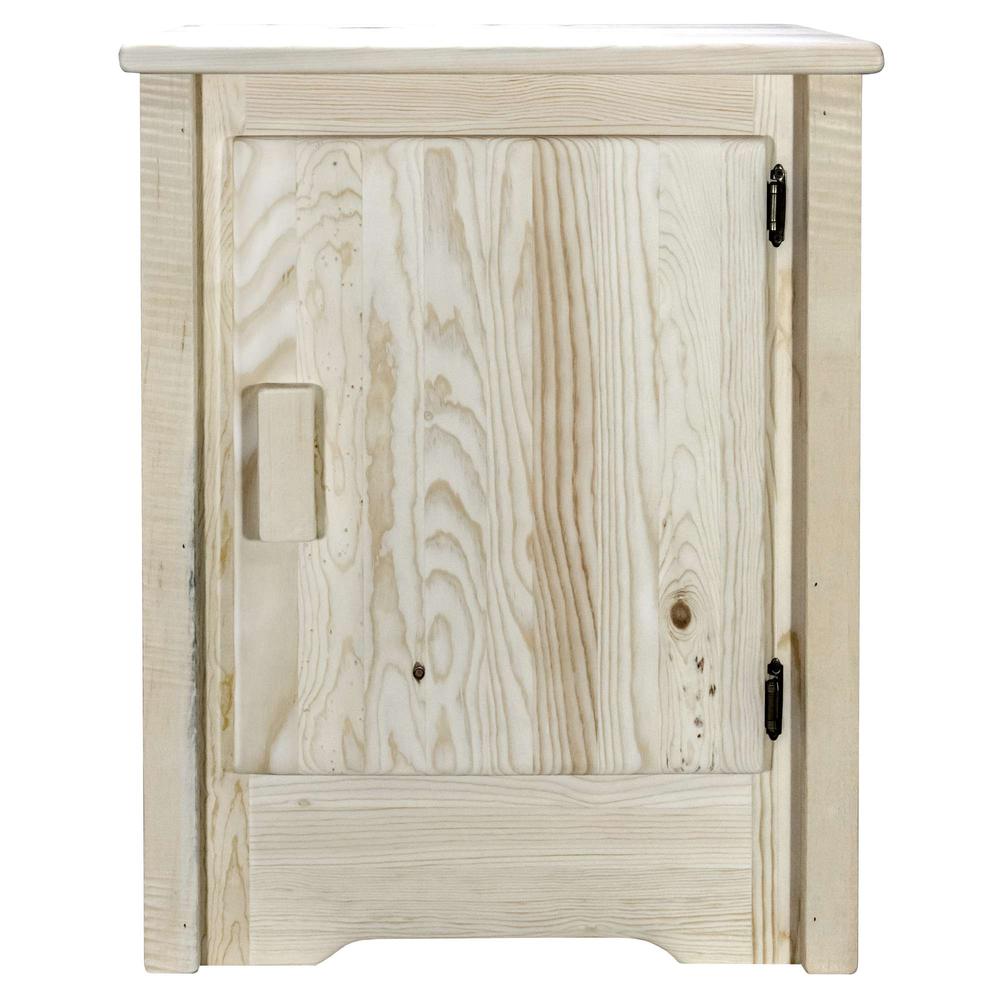 Homestead Collection Accent Cabinet, Right Hinged, Clear Lacquer Finish. Picture 2