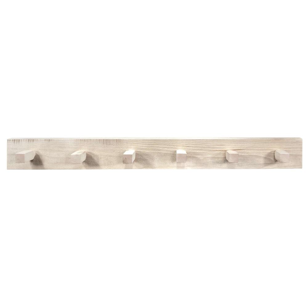 Homestead Collection Coat Rack, 4 Foot, Clear Lacquer Finish. Picture 1
