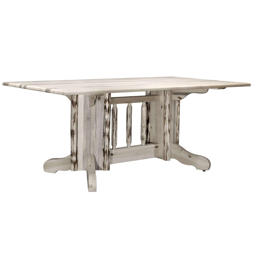 Montana Collection Double Pedestal Dining Table, Clear Lacquer Finish. Picture 1