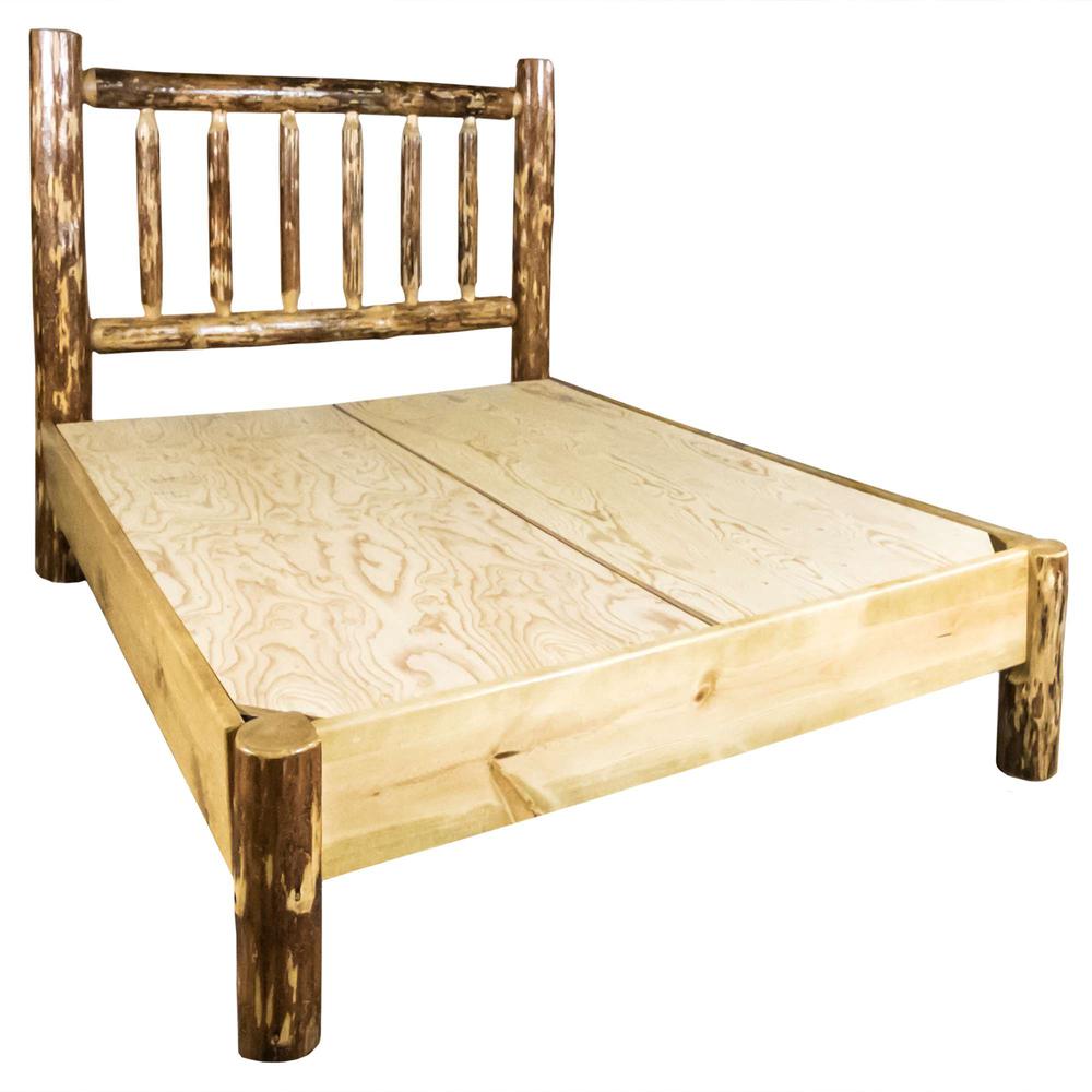 Glacier Country Collection Queen Platform Log Bed. Picture 5