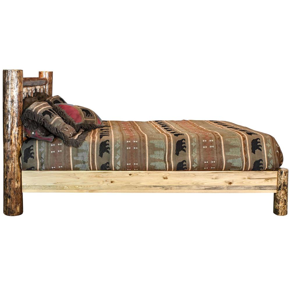Glacier Country Collection Queen Platform Log Bed. Picture 4
