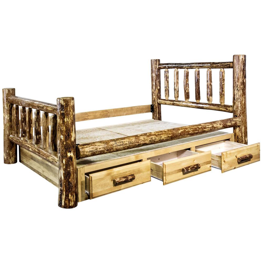 Glacier Country Collection King Bed w/ Storage. Picture 7