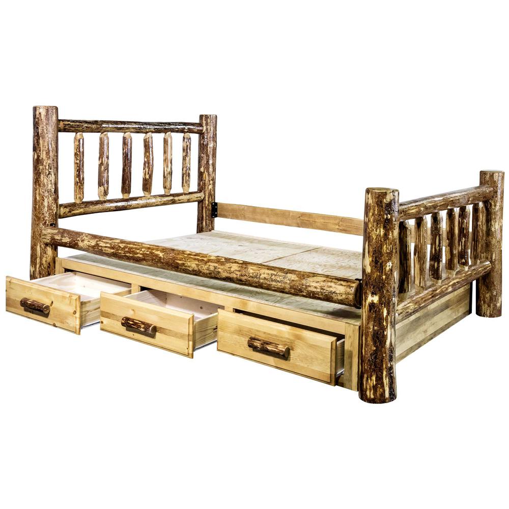 Glacier Country Collection King Bed w/ Storage. Picture 5