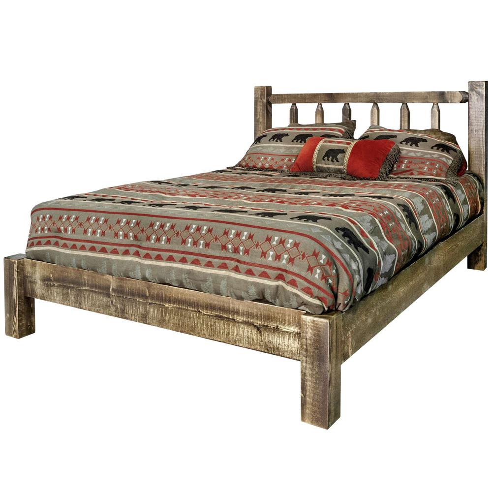 Homestead Collection California King Platform Bed, Stain & Clear Lacquer Finish. Picture 3