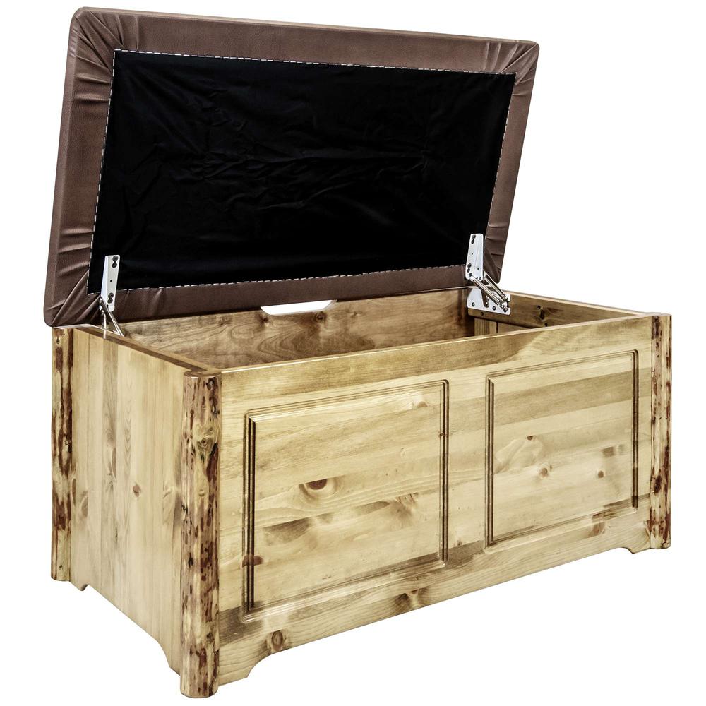 Glacier Country Collection Small Blanket Chest, Saddle Upholstery. Picture 4