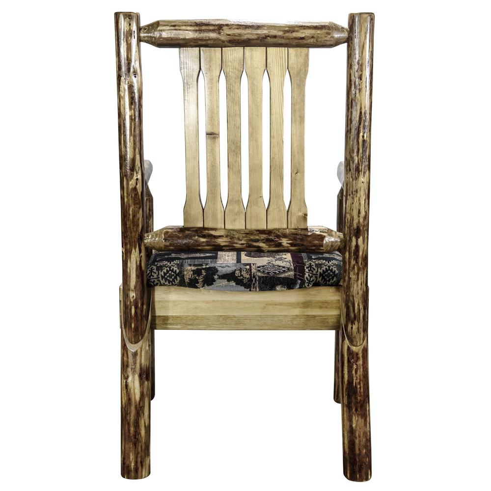 Glacier Country Collection Captain's Chair w/ Upholstered Seat, Woodland Pattern. Picture 5