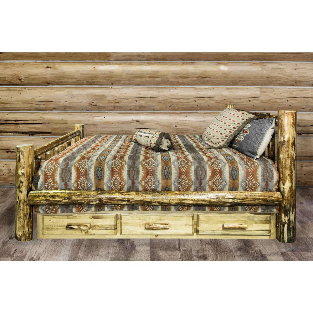 Glacier Country Collection California King Bed w/ Storage. Picture 9