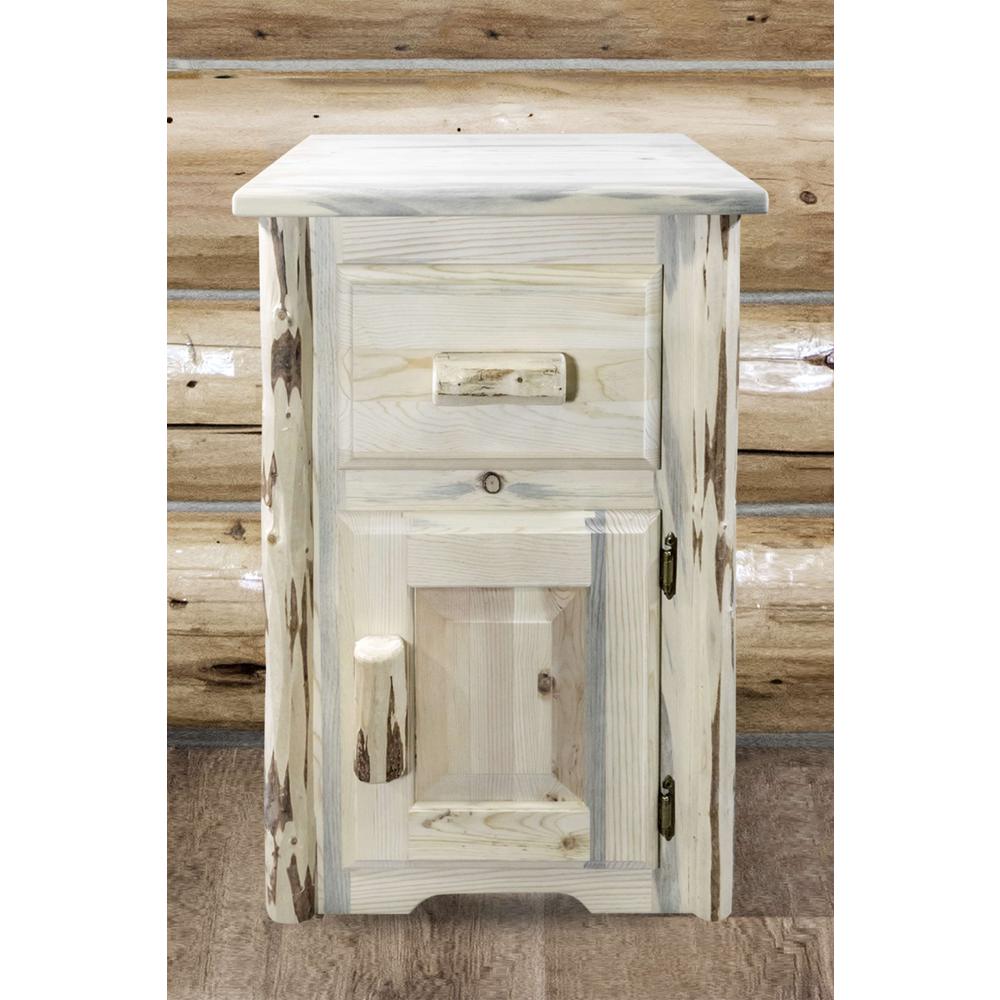 Montana Collection End Table w/ Drawer & Door, Right Hinged, Ready to Finish. Picture 4