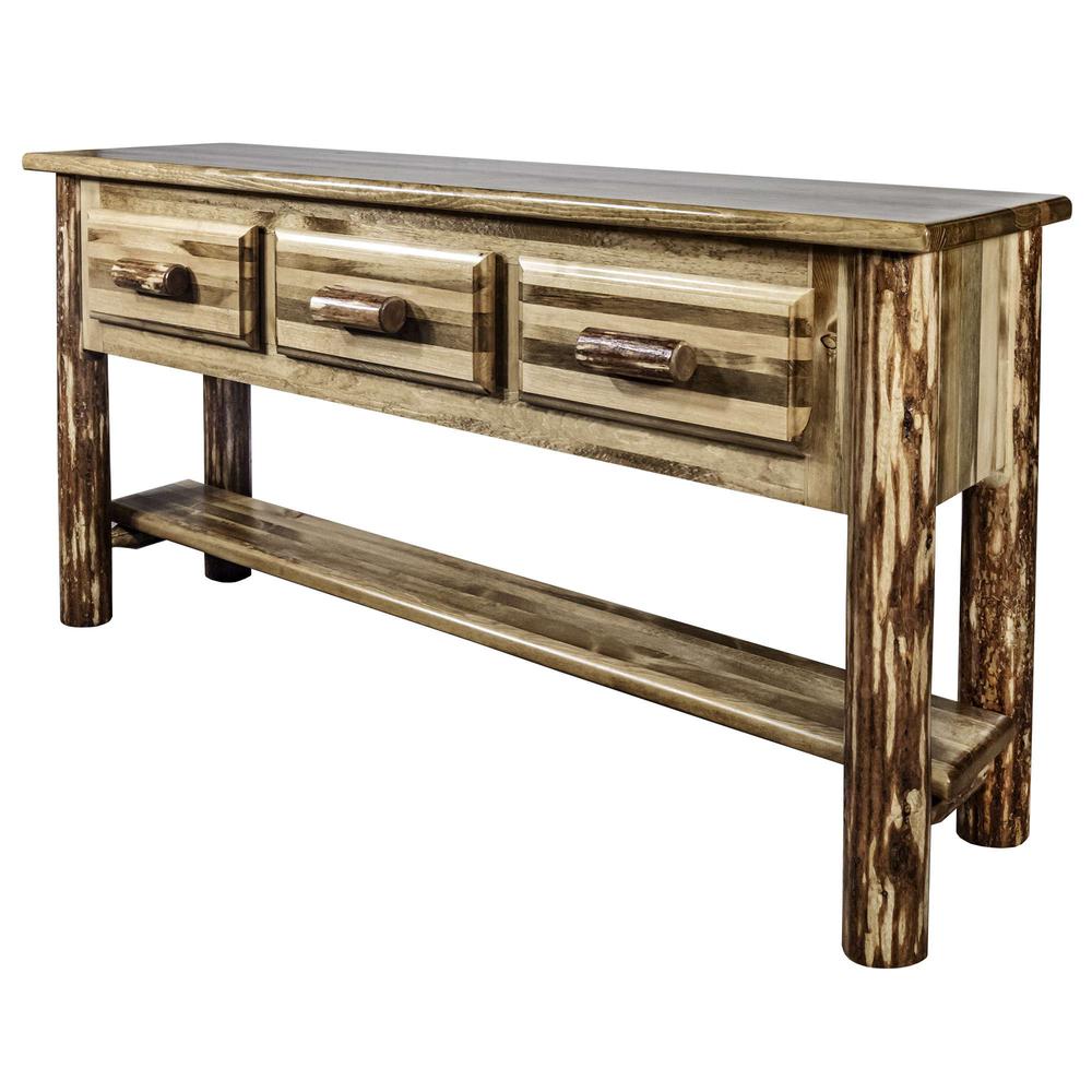 Glacier Country Collection Console Table w/ 3 Drawers. Picture 3