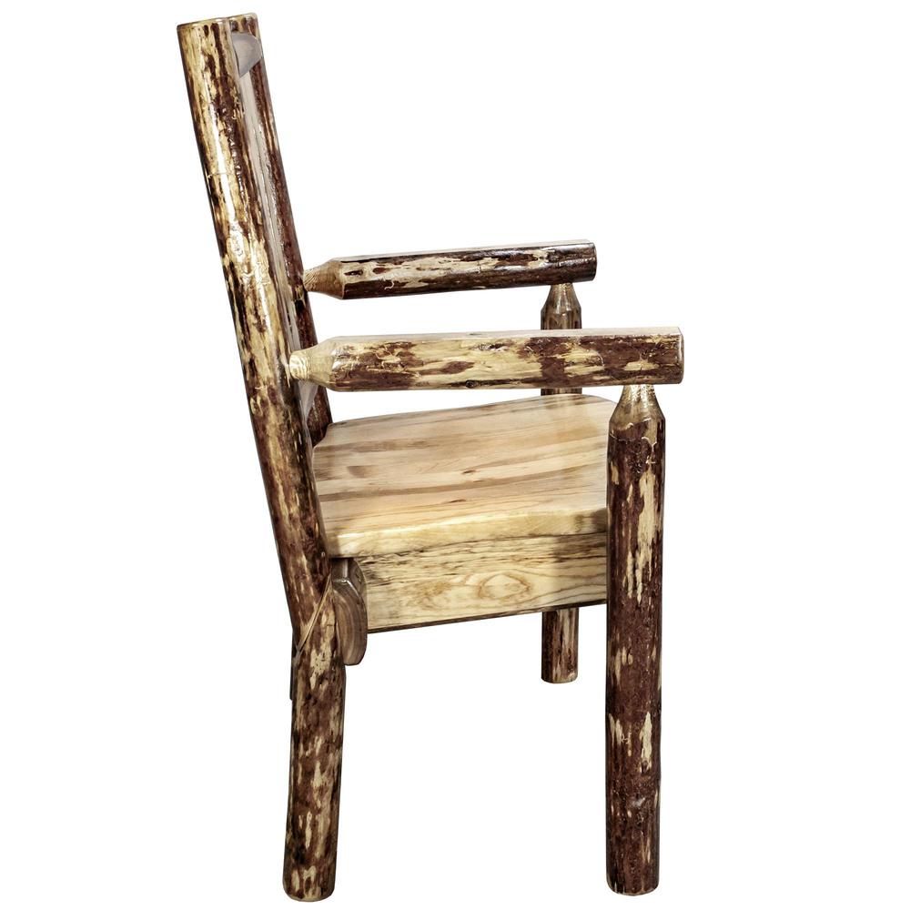 Glacier Country Collection Captain's Chair w/ Ergonomic Wooden Seat. Picture 4